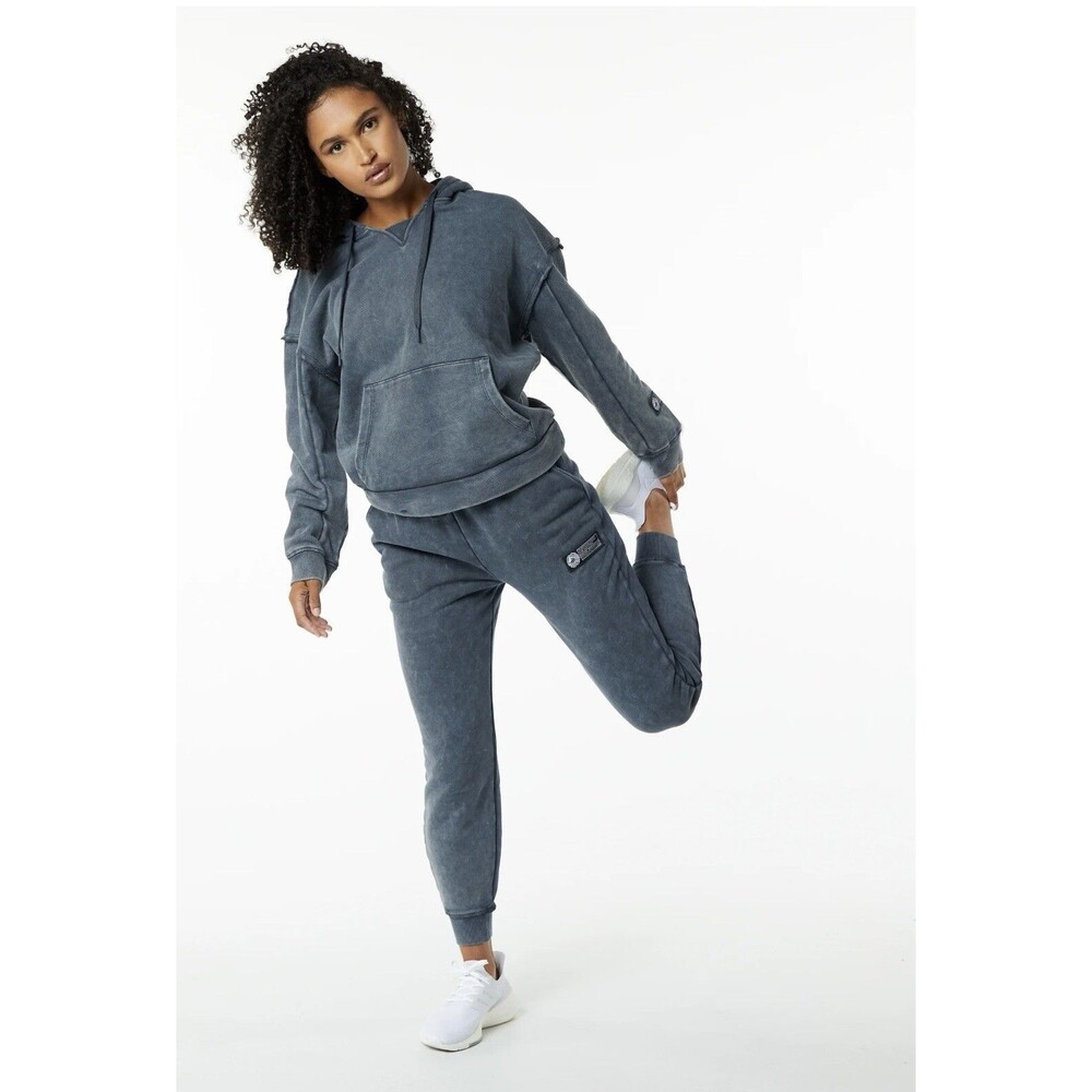 ALPHALETE Women’s Terry Oversized Hoodie - Blue Topaz ,Size Small